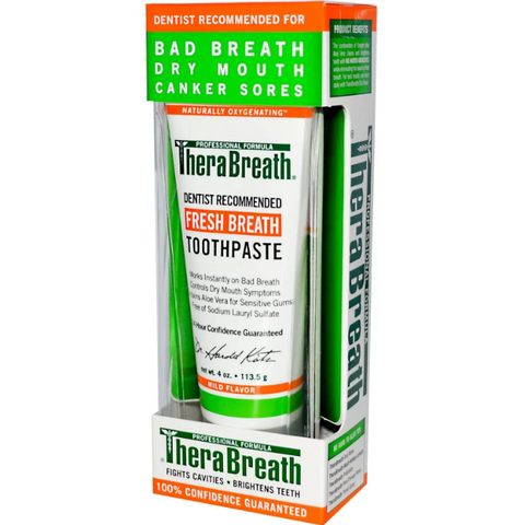 TheraBreath Fresh Breath Toothpaste, Mild Mint - 4 oz tube